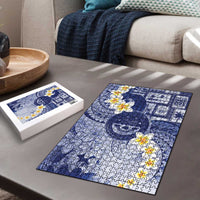 Federated States Of Micronesia Christmas Puzzle Retro Style Dark Version - Polynesian Pride