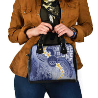 Federated States Of Micronesia Christmas Shoulder Handbag Retro Style Dark Version - Polynesian Pride