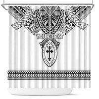 Personalised Melanesian Brotherhood Shower Curtain With Tribal Pattern - Polynesian Pride