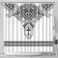 Personalised Melanesian Brotherhood Shower Curtain With Tribal Pattern - Polynesian Pride