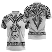 Personalised Melanesian Brotherhood Zipper Polo Shirt With Tribal Pattern LT05 - Polynesian Pride