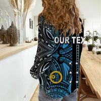 Custom Vanuatu Sanma Women Casual Shirt Polynesian Tribal LT6 - Polynesian Pride