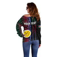 Custom Vanuatu Shefa Off Shoulder Sweater Polynesian Tribal LT6 - Polynesian Pride
