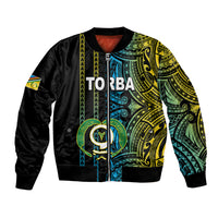 Custom Vanuatu Torba Bomber Jacket Polynesian Tribal LT6 Unisex Black - Polynesian Pride