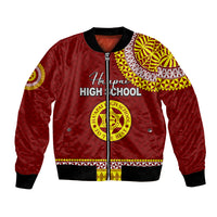 Tonga School Ha'apai High School Bomber Jacket Tribal Pattern LT6 Unisex Maroon - Polynesian Pride