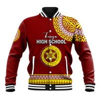 Tonga School Tonga High School Baseball Jacket Tribal Pattern LT6 Unisex Maroon - Polynesian Pride