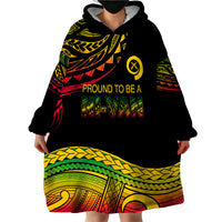 Custom Tribal Vanuatu Wearable Blanket Hoodie Pround To Be A Ni-Van LT6 - Polynesian Pride