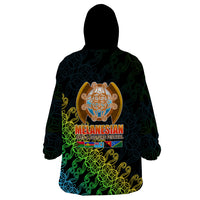 Melanesian Festival 2023 Wearable Blanket Hoodie Fest'Napuan Black Style LT6 - Polynesian Pride