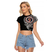 Polynesian German Shepherd Dog Raglan Cropped T Shirt Dog In My Heart LT6 Female Black - Polynesian Pride