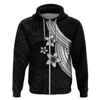 Polynesian Hoodie With Plumeria Flower White LT6 - Polynesian Pride