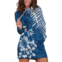 Hawaii Summer Hoodie Dress Mix Polynesian Dark Blue LT6 Blue - Polynesian Pride