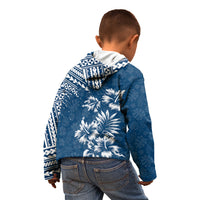 Hawaii Summer Kid Hoodie Mix Polynesian Dark Blue LT6 - Polynesian Pride