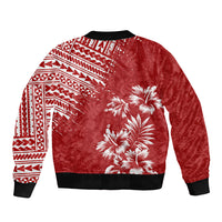 Hawaii Summer Bomber Jacket Mix Polynesian Red LT6 - Polynesian Pride