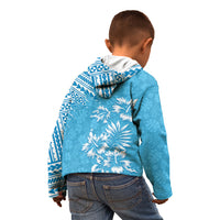 Hawaii Summer Kid Hoodie Mix Polynesian Light Blue LT6 - Polynesian Pride