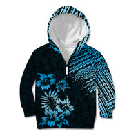Hawaii Summer Kid Hoodie Mix Polynesian Black-Blue LT6 - Polynesian Pride