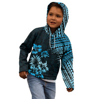 Hawaii Summer Kid Hoodie Mix Polynesian Black-Blue LT6 - Polynesian Pride