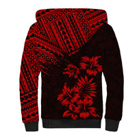 Hawaii Summer Sherpa Hoodie Mix Polynesian Black-Red LT6 - Polynesian Pride