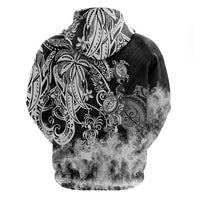 Polynesian Sea Turtle Hoodie Tribal Black LT6 - Polynesian Pride