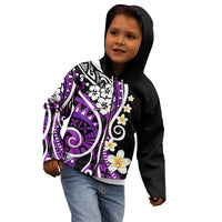Plumeria Polynesian Kid Hoodie Trending Purple LT6 - Polynesian Pride