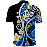 Plumeria Polynesian Polo Shirt Trending Blue LT6 - Polynesian Pride