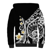 Plumeria Polynesian Sherpa Hoodie Trending Black LT6 - Polynesian Pride