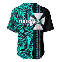 Custom Wallis and Futuna Baseball Jersey Polynesian Tribal Green LT6 - Polynesian Pride