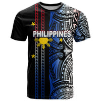Custom Philippines T Shirt Polynesian Tribal Black LT6 Black - Polynesian Pride