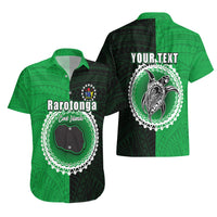 Custom Rarotonga Of Cook Islands Hawaiian Shirt Mix Half Black LT6 - Polynesian Pride