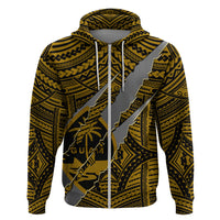 Polynesian Guam Hoodie with Coat of Arms Claws Style Gold LT6 - Polynesian Pride