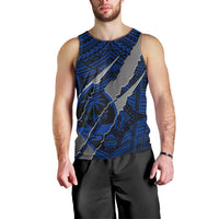 Polynesian Guam Men Tank Top with Coat Of Arms Claws Style - Blue LT6 - Polynesian Pride