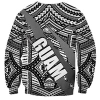 Polynesian Guam Sweatshirt with Coat Of Arms Claws Style - White LT6 - Polynesian Pride