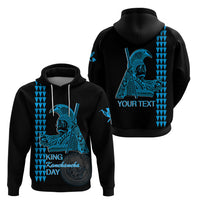 Custom Hawaii Hoodie King Kamehameha Day Blue LT6 - Polynesian Pride