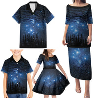 Matariki Te Tau Hou Māori Family Matching Puletasi and Hawaiian Shirt New Zealand Starry Sky LT7 - Polynesian Pride