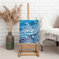 World Ocean Day Polynesian Pattern Canvas Wall Art Crystal Waves