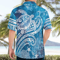 World Ocean Day Polynesian Pattern Hawaiian Shirt Crystal Waves