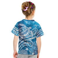 World Ocean Day Polynesian Pattern Kid T Shirt Crystal Waves LT7 - Polynesian Pride