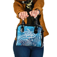 World Ocean Day Polynesian Pattern Shoulder Handbag Crystal Waves LT7 One Size Blue - Polynesian Pride