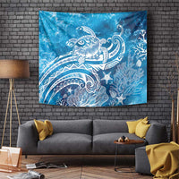 World Ocean Day Polynesian Pattern Tapestry Crystal Waves