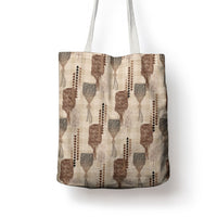 Aloha Hawaii Vintage Kahili Pa'a Lima Tote Bag Palaka Print Cozy Beige