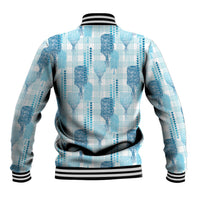 Aloha Hawaii Vintage Kahili Pa'a Lima Baseball Jacket Palaka Print Oceanic Turquoise