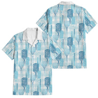 Aloha Hawaii Vintage Kahili Pa'a Lima Family Matching Summer Maxi Dress and Hawaiian Shirt Palaka Print Oceanic Turquoise