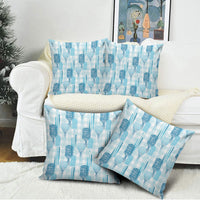 Aloha Hawaii Vintage Kahili Pa'a Lima Pillow Cover Palaka Print Oceanic Turquoise
