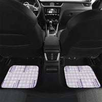 Aloha Hawaii Vintage Kahili Pa'a Lima Car Mats Palaka Print Pastel Lavender
