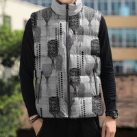 Aloha Hawaii Vintage Kahili Pa'a Lima Sleeveless Puffer Jacket Palaka Print Hinahina