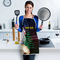 New Caledonia Kanaky Personalized Apron Kagu Bird Emblem - Polynesian Pride