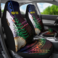 New Caledonia Kanaky Personalized Car Seat Cover Kagu Bird Emblem - Polynesian Pride