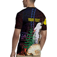 New Caledonia Kanaky Personalized Rugby Jersey Kagu Bird Emblem - Polynesian Pride