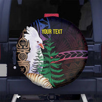 New Caledonia Kanaky Personalized Spare Tire Cover Kagu Bird Emblem - Polynesian Pride
