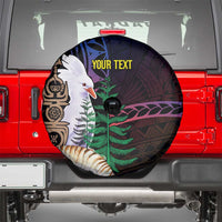 New Caledonia Kanaky Personalized Spare Tire Cover Kagu Bird Emblem - Polynesian Pride
