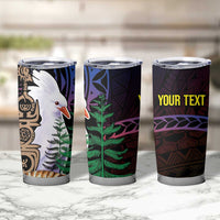 New Caledonia Kanaky Personalized Tumbler Cup Kagu Bird Emblem - Polynesian Pride